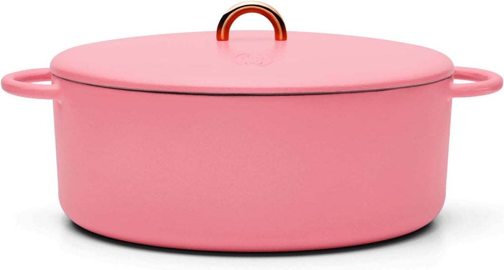 Great Jones Dutchess Cast Iron Dutch Oven Pot With Lid (Taffy) - Large 6.75 Quart Size, Dual Handles - All Stovetop Safe - 500° Dutch Oven For Bread Baking | Dishwasher Friendly