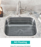 Bligli 2-Pack Kitchen Sink Mat: PVC Adjustable Sink Protector | Sink liner Pad | Dish Drying Mats, Easy to Clean & DIY Cut | 15.7 x 11.8 inch (Clear)