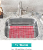 Bligli 2-Pack Kitchen Sink Mat: PVC Eco-Friendly Adjustable Sink Protector | Sink liner Pad | Dish Drying Mats, Easy to Clean & DIY Cut | 15.7 x 11.8 inch (Red)