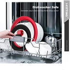 Universal Lid for Pot,Pan,Skillet Fits 6.5",7",8" Cookware Silicon lid Dishwasher Safe, Replacement Lid Vented Tempered Glass with Heat Resistant Silicone Rim By HR Huare Technology, Black,1 Pack