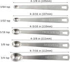 4Pack Mini Measuring Spoons Set, Heavy Duty Stainless Steel Teaspoon for Cooking and Baking, Suitable for Small Amount of Dry or Liquid Ingredients and Spices