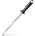Knife Sharpener Rod, Kitchen Knives Sharpener Carbon Steel Professional Knife Sharpening Steel, Honing Rod with Hanging Holes (13 inches)
