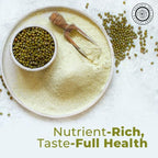 Pride of India - PACK of 6 - Mung Bean Flour 1 lbs (454 gm) Nutty Slightly Sweet Earthy Taste Freshly Milled in Small Batches | Used for Cooking Baking Binding Agent Fritters Noodles Pancakes Bread