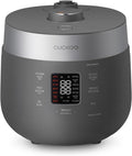 CUCKOO CRP-ST0609FG 6-Cup (Uncooked) / 12-Cup (Cooked) Twin Pressure Rice Cooker & Warmer with Nonstick Inner Pot, 16 Menu Options, 3 Voice Guide, Auto Clean (Gray)