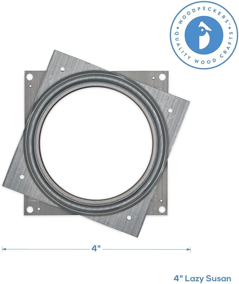 Lazy Susan Hardware, 4 inch, 350 lbs. Load Capacity, Pack of 10 Steel Lazy Susan Turntable Ball Bearing, by Woodpeckers