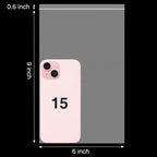 120Pcs 6" x 9" Clear Plastic Zip Bags, 2 Mil Thick Resealable Storage Baggies for Jewelry, Small Items, Packaging & Travel