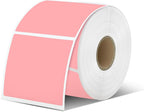 iEager Pink Square Thermal Label Stickers, 2"x2" Self-Adhesive Square Direct Thermal Labels with Perforation Line, 500 Sheets/Roll