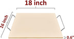 18 Inch Pizza Stone, 16x18 inch Stone for oven and grill - Durable Ceramic Pizza Stone, Heat Resistant up to 1,472°F, Perfect for Homemade Pizza, Bread and More