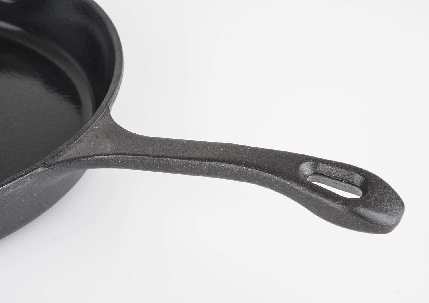 Viking Cast Iron Skillet, 10 Inch Enameled Frying Pan, Kitchen Cookware, Charcoal