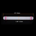 HARFINGTON Fondant Rolling Pin 13 Inch x 1.38 Inch Adjustable Guide Rings Non-Stick PP Plastic Fondant Roller Dough Roller Kitchen Decorating Tools for Cookie Pastry Pizza Clay