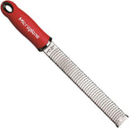 Microplane Classic Red Zester Grater, Stainless Steel - Citrus Zesting & Cheese Grating, Dishwasher Safe, Made in USA, Model Name: Microplane