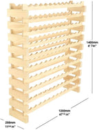 120 Bottle Wine Rack Dark Stain