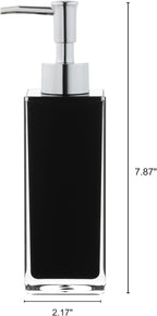 Premium Black Soap Dispenser for Bathroom and Kitchen, Refillable Hand Soap Dispenser, Dish Soap Pump Bottle - 2 Pack