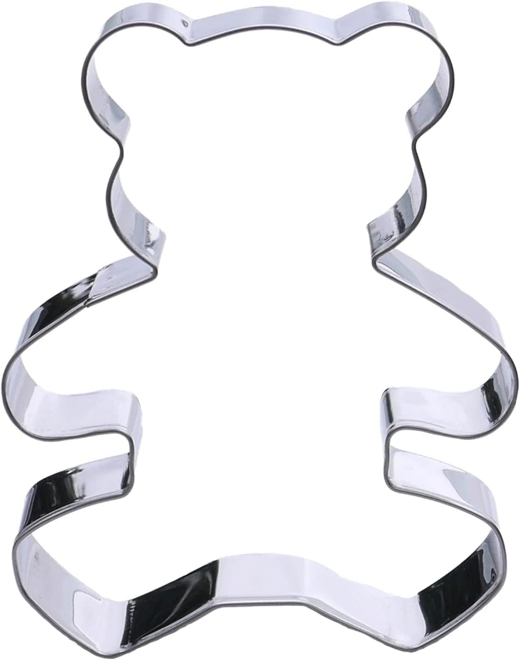 Teddy Bear Cookie Cutter – Sharp & Secure Stainless Steel Cooking Utensils – A Fun Fit for Sandwiches, Pancakes & Fruits – Dishwasher-Safe Bakery Supplies by Sweet Cookie Crumbs (4.0” T x 3.1” W)