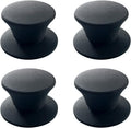 JoyTube Black Universal Pot Pan Lids, BPA Free Replacement Knob Silicone Heat Resistant Pan Cover Holding Handles Dishwasher Safe Fits Skillets ＆ Kitchen Cookware (Pack of 4)