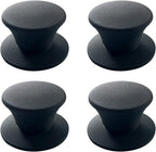 JoyTube Black Universal Pot Pan Lids, BPA Free Replacement Knob Silicone Heat Resistant Pan Cover Holding Handles Dishwasher Safe Fits Skillets ＆ Kitchen Cookware (Pack of 4)