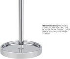 Ivilon Countertop Paper Towel Holder - Modern End Cap Minimalist Design - Color Chrome