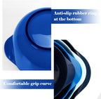 BoxedHome Nesting Plastic Mixing Bowl Set With Pour Spout, Microwave and Dishwasher Safe, BPA free Non-Slip Base, Set of 4 Size 1.7, 2.5, 3.5 and 4.5qt, Great for Prepping, Baking, Cooking (Dark Blue)