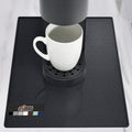 GORILLA GRIP Silicone Coffee Mat, Espresso Drink Bar Station Accessories, Waterproof Heat-Resistant Dish Drying Mats, Stay in Place on Kitchen Counter, Home Kitchen Decor Essentials, 10x14, Black