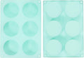 uxcell 2pcs Silicone Muffins Pan, 6 Cup Silicone Cupcake Pan Nonstick Baking Tray for Muffins, Cupcakes, Dishwasher Safe, Green