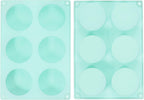 uxcell 2pcs Silicone Muffins Pan, 6 Cup Silicone Cupcake Pan Nonstick Baking Tray for Muffins, Cupcakes, Dishwasher Safe, Green