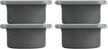 Stackable Silicone Artisan Pizza Dough Proofing Proving Boxes with Air-tight Lids-4pack-500ml Volume for 250g Dough Ball (Space Grey)