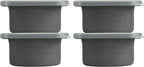 Stackable Silicone Artisan Pizza Dough Proofing Proving Boxes with Air-tight Lids-4pack-500ml Volume for 250g Dough Ball (Space Grey)