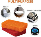 Liflicon Heavy Duty Silicone Scrubber Sponges (4 Pack) -Kitchen Bathroom Cleaning Scrubber Dish Washing Scrubber