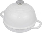 Dutch Oven for Bread Baking Bread Oven for Sourdough Bread Baking, Enameled Cast Iron Dutch Oven Pot with Lid 5 qt Cast Iron Bread Pan, White