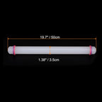 HARFINGTON Fondant Rolling Pin 20 Inch x 1.38 Inch Adjustable Guide Rings Non-Stick PP Plastic Fondant Roller Dough Roller Kitchen Decorating Tools for Cookie Pastry Pizza Clay