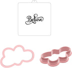 Cookie Cutter and Stencil Set Bundle cookie stencil and cutter kit Believe Stencil and Cookie Cutter Set (Believe)