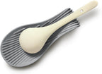 Stove Top Spoon Rest - Heat Resistant & Non-Slip Silicone Holder for Kitchen Counter, Large Cooking Utensil Rest(Dark Gray)