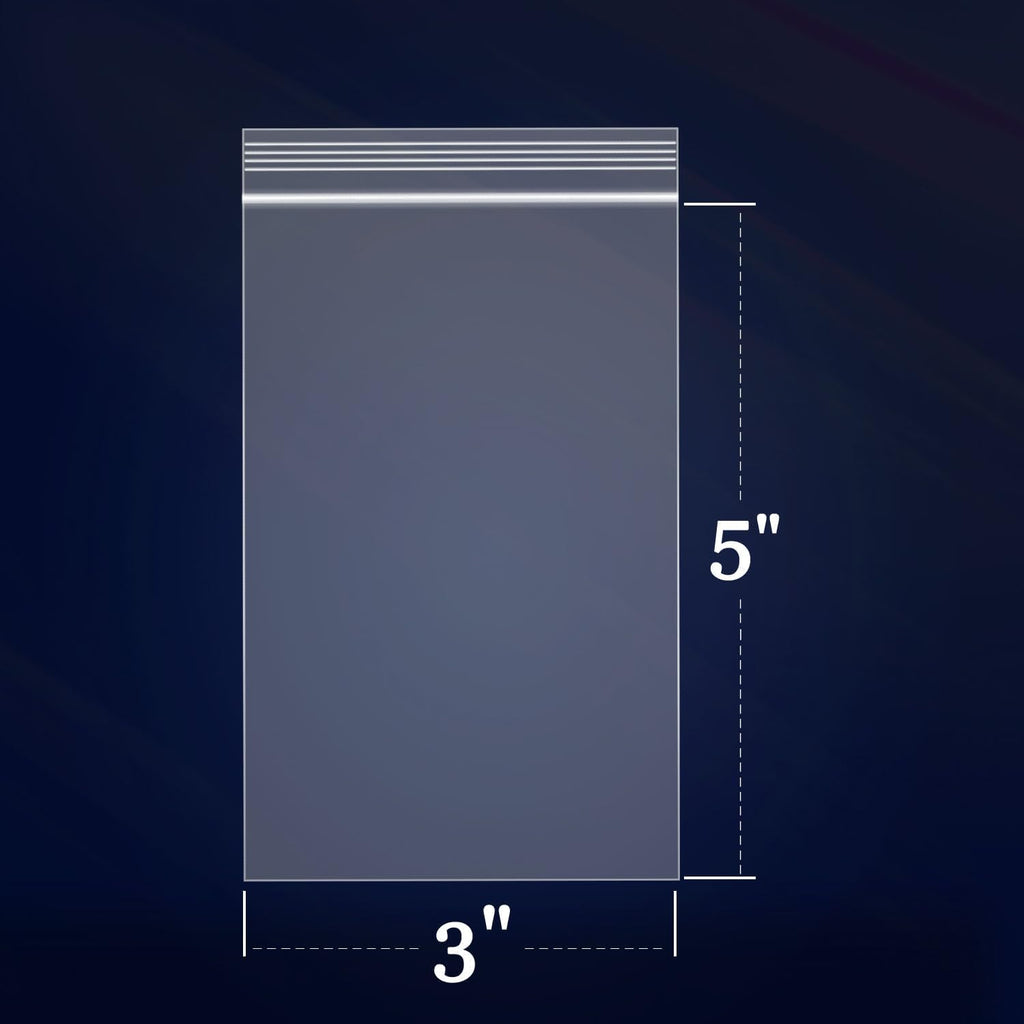 iMailer - 1000 Count - 3" x 5" Small Plastic Bags- Reclosable Zip Bags 2 Mil with Lock Seal Zipper for Treats, Snack, Photo, Jewelry, Party Favors