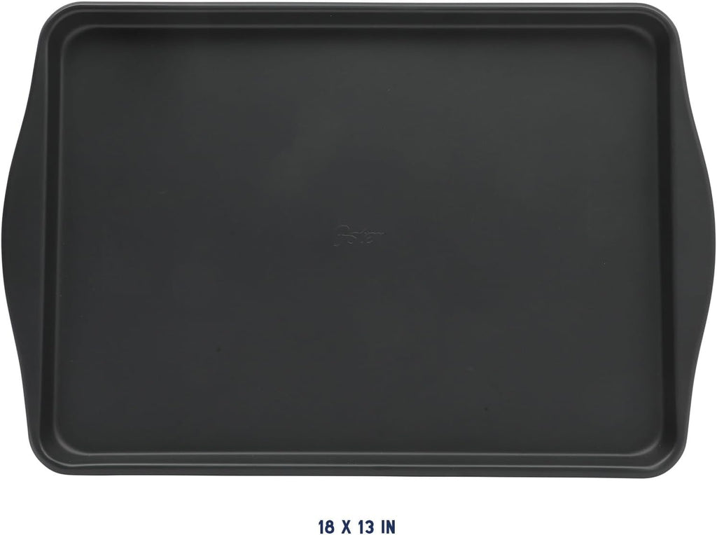 Oster Teston 18 x 13 Inch Nonstick Carbon Steel Cookie Baking Sheet - Matte Black