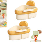 Suction Cup Sink Corner Rack, Sink Strainer Basket, 2025 New Upgraded Suction Cup Press Sink Drainer Basket, Press Automatic Dumping Sinks Strainer Basket (2pcs-b)