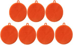 7 PCS Silicone Dish Scrubber, Kitchen Sponges, Silicone Sponge,Dish Brush, Dish sponges, Silicone Sponge Dish Sponges, Kitchen Sponge Double Sided Cleaning Sponges (orange)