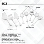 Avador® Premium Set of 8 Stainless Steel Hostess Serving Unitensil Tool Set for Weddings | Buffer | Party | Kitchen | Restaurants