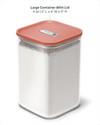 Caraway 4qt Glass Airtight Food Storage Container with Lid – Non-Toxic, BPA-Free Kitchen Storage Container – Stackable, Space-Saving Airtight Container for Dry Goods and More - Perracotta