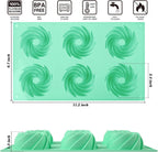 HUAKENER 2 Pcs Mini Fluted Cake Pan, 6-Cavity Fluted Cake Mold, Non-stick Silicone Baking Mold for Cupcakes, Donuts, Cornbread, Brownies, Jellies