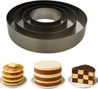 Maystore's Set of 4 Cake Rings 4-6-8-10 Inch – Round Cake Cutter Ring Mold with Premium Stainless Steel – Perfect Cake Ring for Baking, Pastry, and English Muffin – Ideal for Creating Circles.