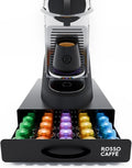 ROSSO CAFFÈ - Coffee Capsule Drawer Organizer, Holds Up to 45 capsules, Space-Saving Storage, Sleek Countertop Design
