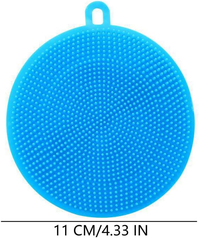 7 PCS Silicone Dish Scrubber, Kitchen Sponges, Silicone Sponge,Dish Brush, Dish sponges, Silicone Sponge Dish Sponges, Kitchen Sponge Double Sided Cleaning Sponges (orange)