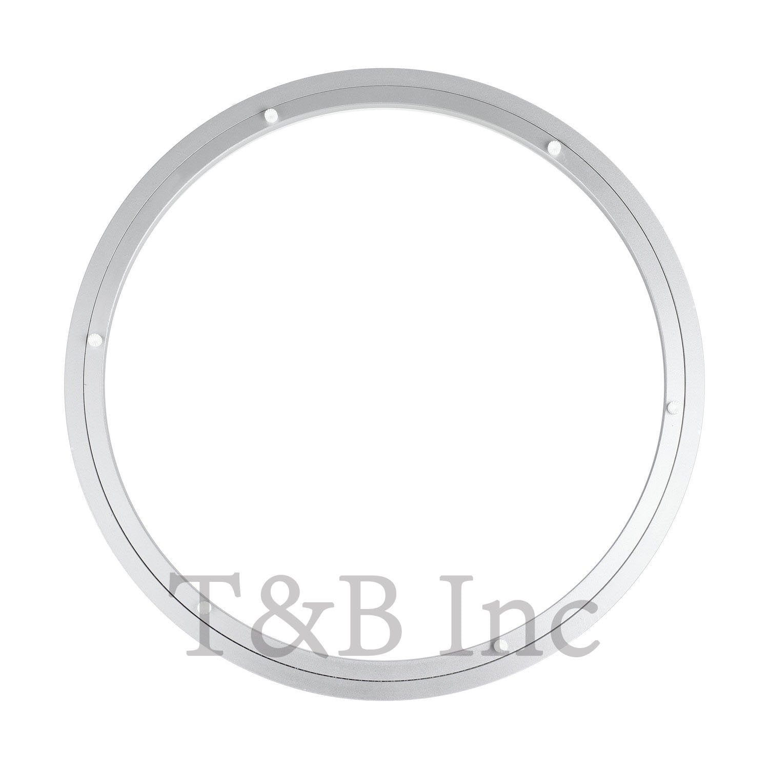 TamBee 18 Inch Lazy Susan Hardware Kit - Heavy Duty Aluminum Turntable Bearing with Metal Rotating Ring Mechanism Lazy Susan Parts for Puzzle Boards, DIY Projects (Base Only)