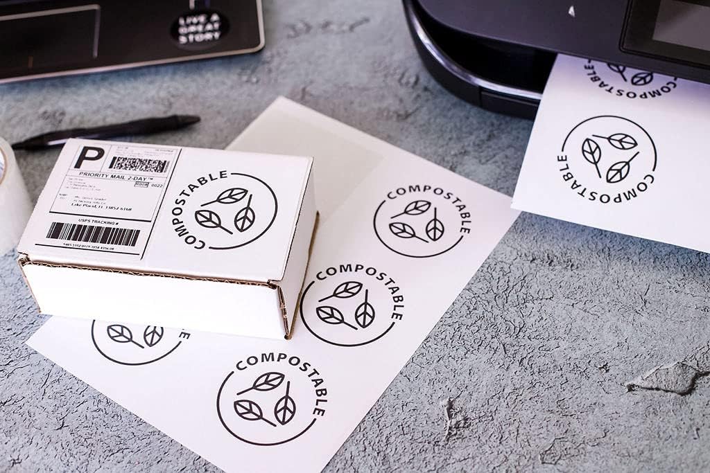 Premium Label Supply White Sticker FBA Labels – 4" x 3.33" – Laser/Inkjet Compatible – (6 per Sheet), 1000 Sheets - 6,000 Total Adhesive Labels