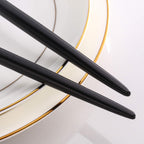 Silver Black Salad Serving Utensils,Serving Spoons Stainless Steel,2Pcs Long Handle Salad Servers 11.42 Inch,Salad Utensils for Serving,Matte Finish,Dishwasher Safe