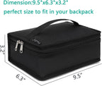 FlowFly Small Insulated Lunch box Portable Soft Bag Mini Cooler Thermal Meal Tote Kit with Handle for Work & School, Black