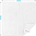 Orighty Microfiber Cleaning Cloth, 12 Pack Highly Absorbent Cleaning Supplies, Lint Free Cloths for Multiple-use, Powerful Dust Removal Clean Rags for House, Kitchen, Car Care(12x12 inch) White