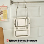 Foldable Stainless Steel Pot Lid Rest, Ladle Holder, Multifunctional Kitchen Organizer Stand, Easy Storage, Dishcloth Rack, Pan Lid Holder, Cooking Utensil Holder Organizer