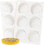 Jumbo Muffin Top Pan, 4 Inch Extra Large Egg Baking Pan for Oven Silicone Molds for Breakfast Sandwiches, English Muffins, Whoopie Pies, Corn Bread, Egg Bites, 2 Pack Confetti