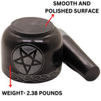 Mortar and Pestle Set Unique - Black Pestle and Mortar Bowl Solid Stone Grinder for Herbs Spice Guacamole Garlic Ginger Root